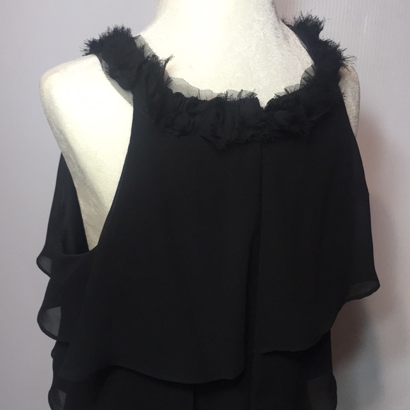 Sleeveless Dress with layered Frills Sz 10P - Picture 8 of 13